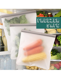 Bolsas Ziplock Reutilizables Cozihom 6 Piezas 28x27cm Ecológicas 2