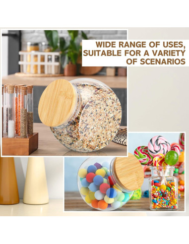 Contenedor de Pelotas de Secadora Teenyyou 2100 ml con Tapa de Bambú