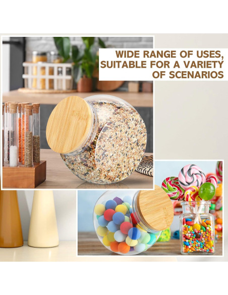 Contenedor de Pelotas de Secadora Teenyyou 2100 ml con Tapa de Bambú