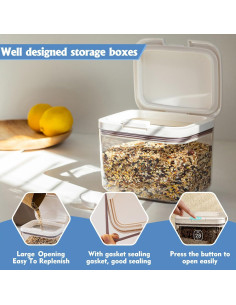 Contenedor de 2.8L para cápulas de lavandería YITOBA Blanco 2