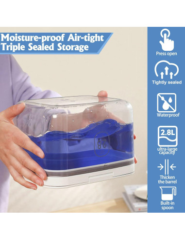 Contenedor de 2.8L para cápulas de lavandería YITOBA Blanco