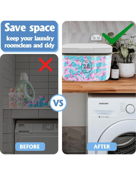 Contenedor de 2.8L para cápulas de lavandería YITOBA Blanco