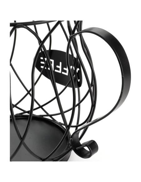 Soporte para cápsulas de café ZEAYEA, cesta metálica negra 60 cápsulas