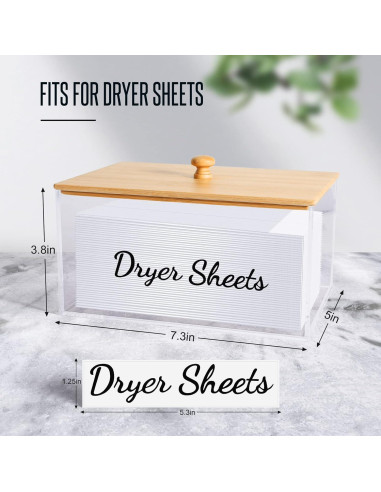 Dispensador de Hojas de Secadora JYPS Acrílico con Tapa de Bambú