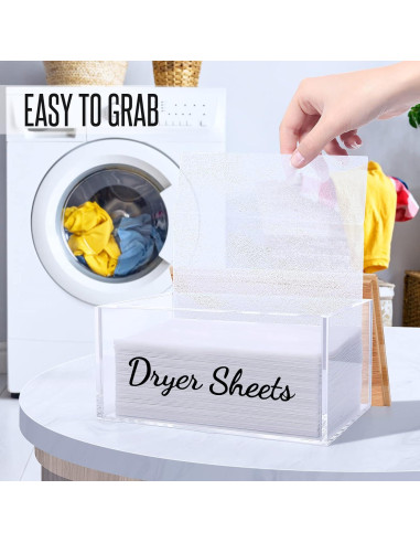 Dispensador de Hojas de Secadora JYPS Acrílico con Tapa de Bambú