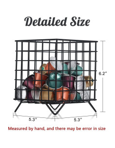 Soporte Organizador para Cápsulas de Café XMGZQ Negro 13.5x15.7 cm 2