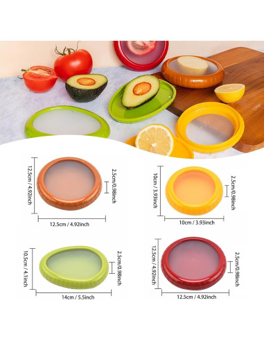 Juego de 4 Contenedores de Almacenamiento de Silicona FZWDB