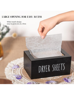 Contenedor de Hojas de Secadora Zoocatia Madera Negro 18.5x12.7x9.1cm 2