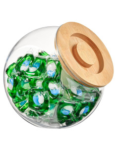 Contenedor de cápsulas SUBEKYU 3.21L con tapa de bambú