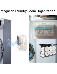 Cesta Magnética Organizadora Buyyyit 26x9x15 cm con Ganchos 2