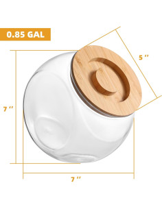 Contenedor de cápsulas SUBEKYU 3.21L con tapa de bambú 2