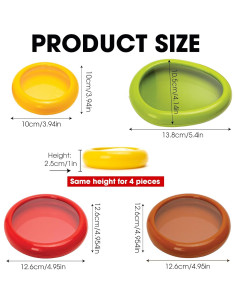 Juego de 4 Contenedores de Almacenamiento BuleVina para Frutas y Verduras 2