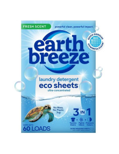 Hojas de detergente para ropa Earth Breeze Aroma Fresco - 60 Lavados