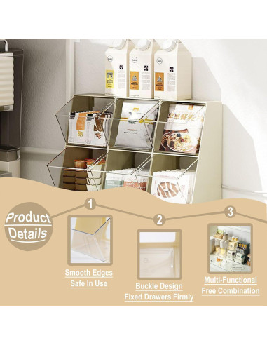 Organizador de Bolsas de Té Acrílico BILLION GOLD 2 Cajones Blanco