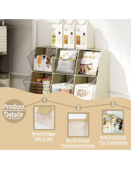 Organizador de Bolsas de Té Acrílico BILLION GOLD 2 Cajones Blanco