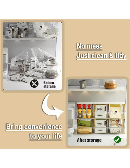 Organizador de Bolsas de Té Acrílico BILLION GOLD 2 Cajones Blanco