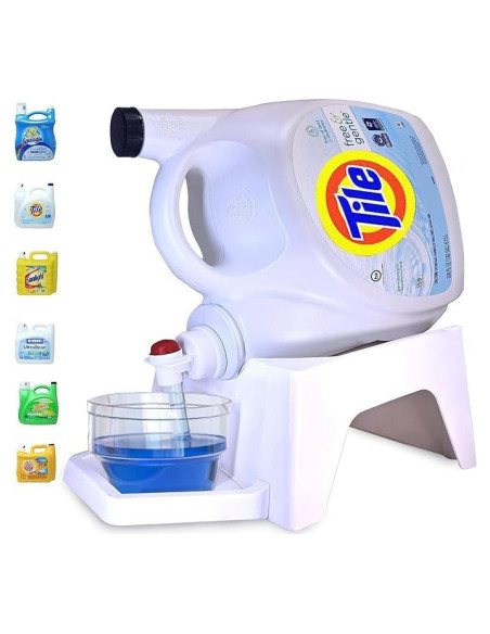 Soporte para Detergente de Lavandería TidyFriend Blanco con Bandeja