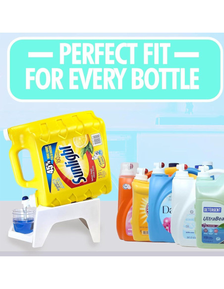 Soporte para Detergente de Lavandería TidyFriend Blanco con Bandeja