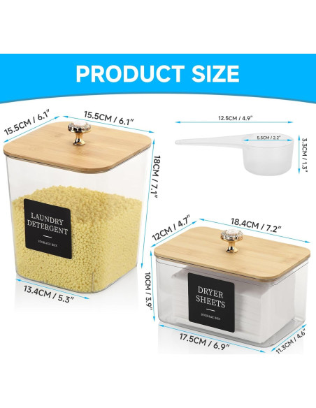 Organizadores de Lavandería GlintGath - 3 Contenedores 1.17kg