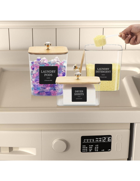 Organizadores de Lavandería GlintGath - 3 Contenedores 1.17kg