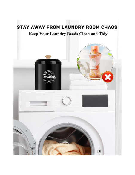 Contenedor Dispensador de Perlas Fragancia Lavandería SACREDAY Negro