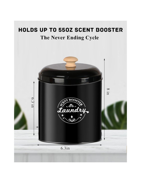 Contenedor Dispensador de Perlas Fragancia Lavandería SACREDAY Negro