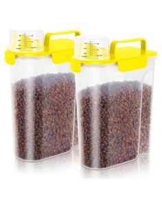 Contenedor de Almacenamiento para Mascotas LEAWALK 5L Amarillo