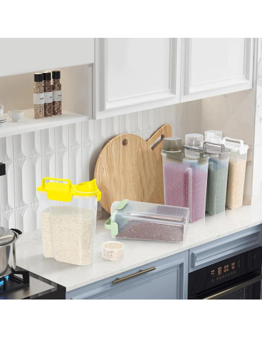 Contenedor de Almacenamiento para Mascotas LEAWALK 5L Amarillo