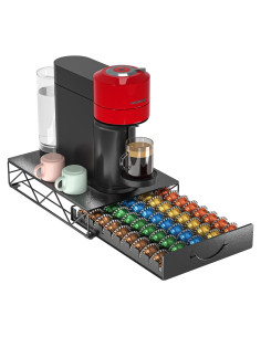 Soporte para Cápsulas de Café HFHOME Negro 50 VertuoLine