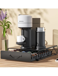 Soporte para Cápsulas de Café HFHOME Negro 50 VertuoLine 2