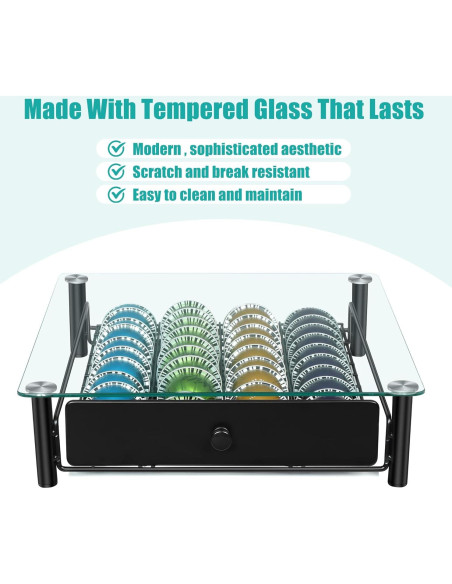 Cajón para cápsulas de café ROWISE vidrio templado 40 cápsulas