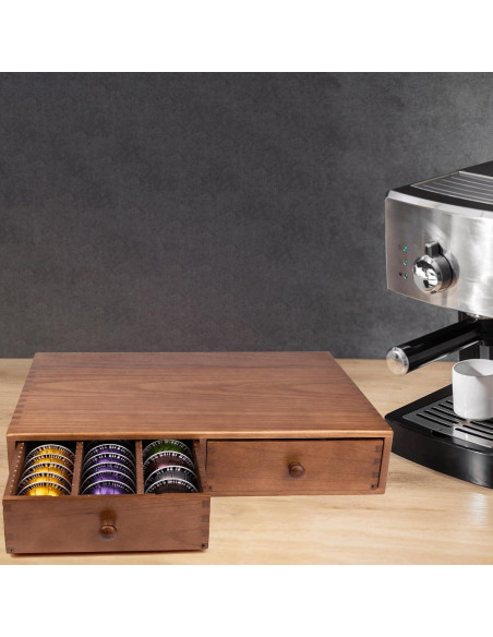 Soporte Organizador de Cápsulas de Café WodGod Madera 41.4x28.4cm