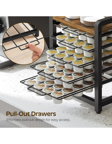 Soporte Organizador de Cápsulas de Café YATINEY 5 Niveles 100 K-Cups