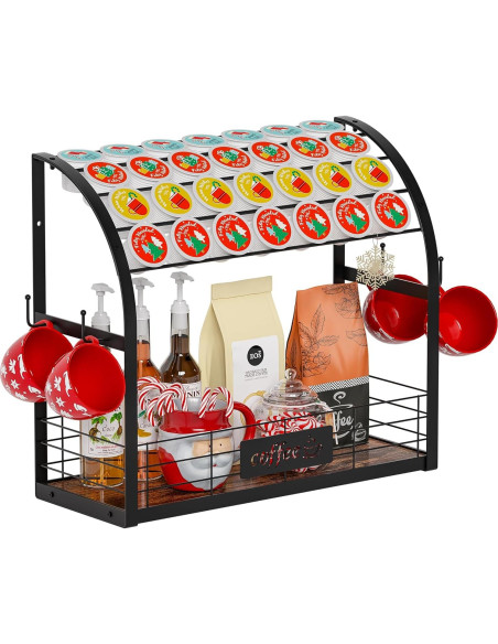 Organizador de Estación de Café Greatseas 2 Niveles Negro