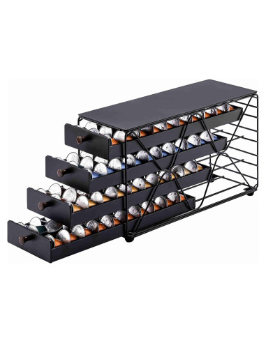 Cajón Organizador de Cápsulas de Café ZCDCP 4 Niveles 120 Cápsulas