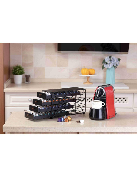 Cajón Organizador de Cápsulas de Café ZCDCP 4 Niveles 120 Cápsulas