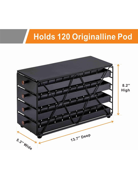 Cajón Organizador de Cápsulas de Café ZCDCP 4 Niveles 120 Cápsulas