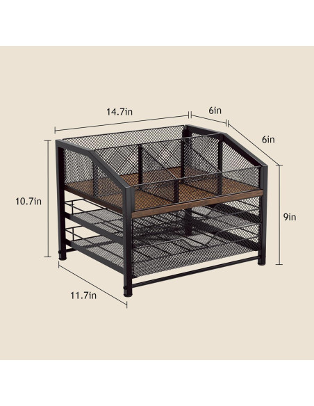 Organizador de Bar de Café Homsorout - Estación de Encimera Organizador de Bar de Café Homsorout - Estación de Encimera