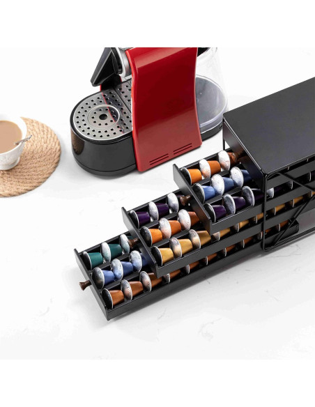 Cajón Organizador de Cápsulas de Café ZCDCP 4 Niveles 120 Cápsulas