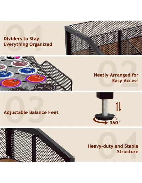 Organizador de Bar de Café Homsorout - Estación de Encimera Organizador de Bar de Café Homsorout - Estación de Encimera