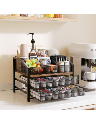 Organizador de Bar de Café Homsorout - Estación de Encimera