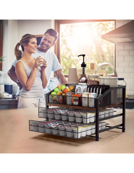 Organizador de Bar de Café Homsorout - Estación de Encimera Organizador de Bar de Café Homsorout - Estación de Encimera