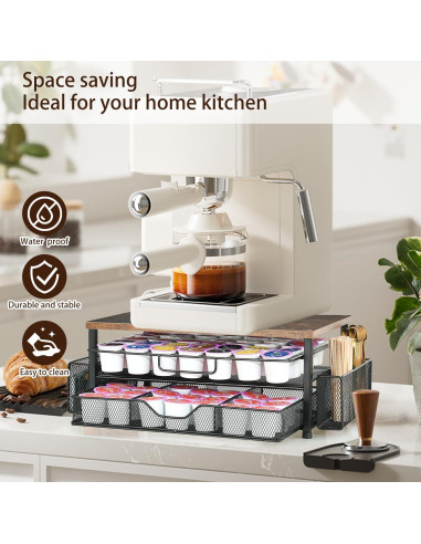 Organizador de K Cup Spacrea con 2 Cajones Deslizantes