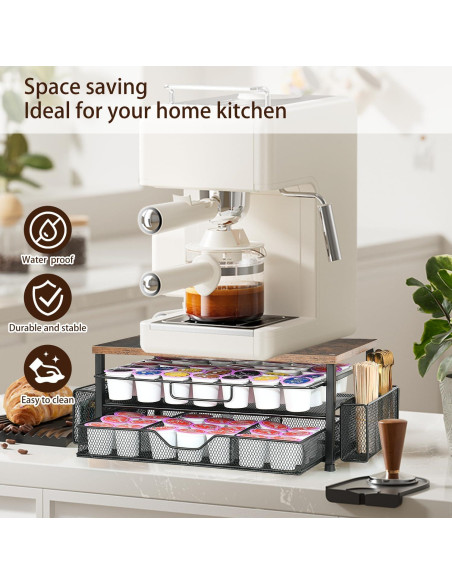 Organizador de K Cup Spacrea con 2 Cajones Deslizantes