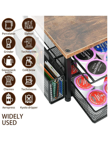 Organizador de K Cup Spacrea con 2 Cajones Deslizantes