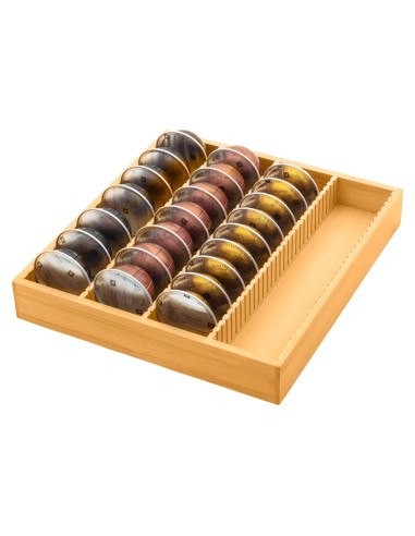 Soporte de Almacenamiento de Cápsulas de Café MinBoo de Bambú