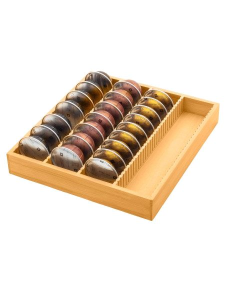 Soporte de Almacenamiento de Cápsulas de Café MinBoo de Bambú