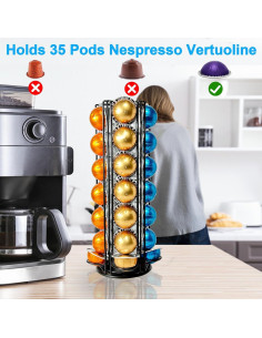 Organizador Carrousel para 35 Cápsulas Nespresso Vertuo Negro 2