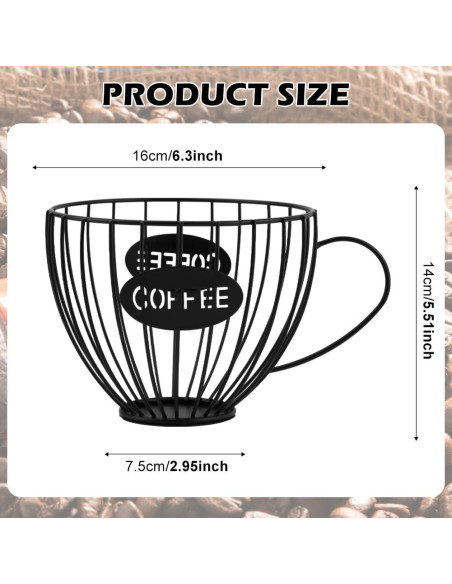 Soporte para Cápsulas de Café QWLWBU Negro 16x7.5x14cm