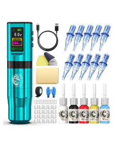 Kit de Tatuaje Wormhole Inalámbrico con Pantalla LED 1800 mAh